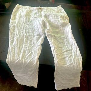 Lined luxury white pants